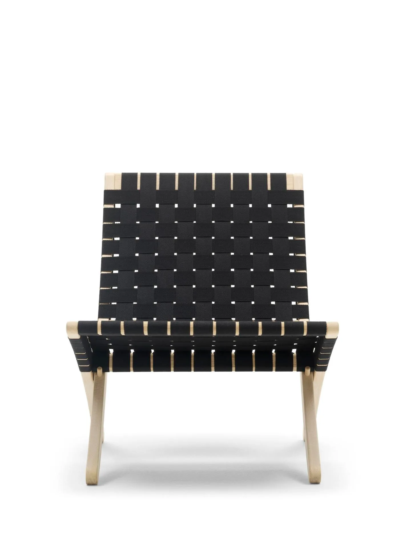 Carl Hansen MG501 lounge chair, soaped oak / black webbing