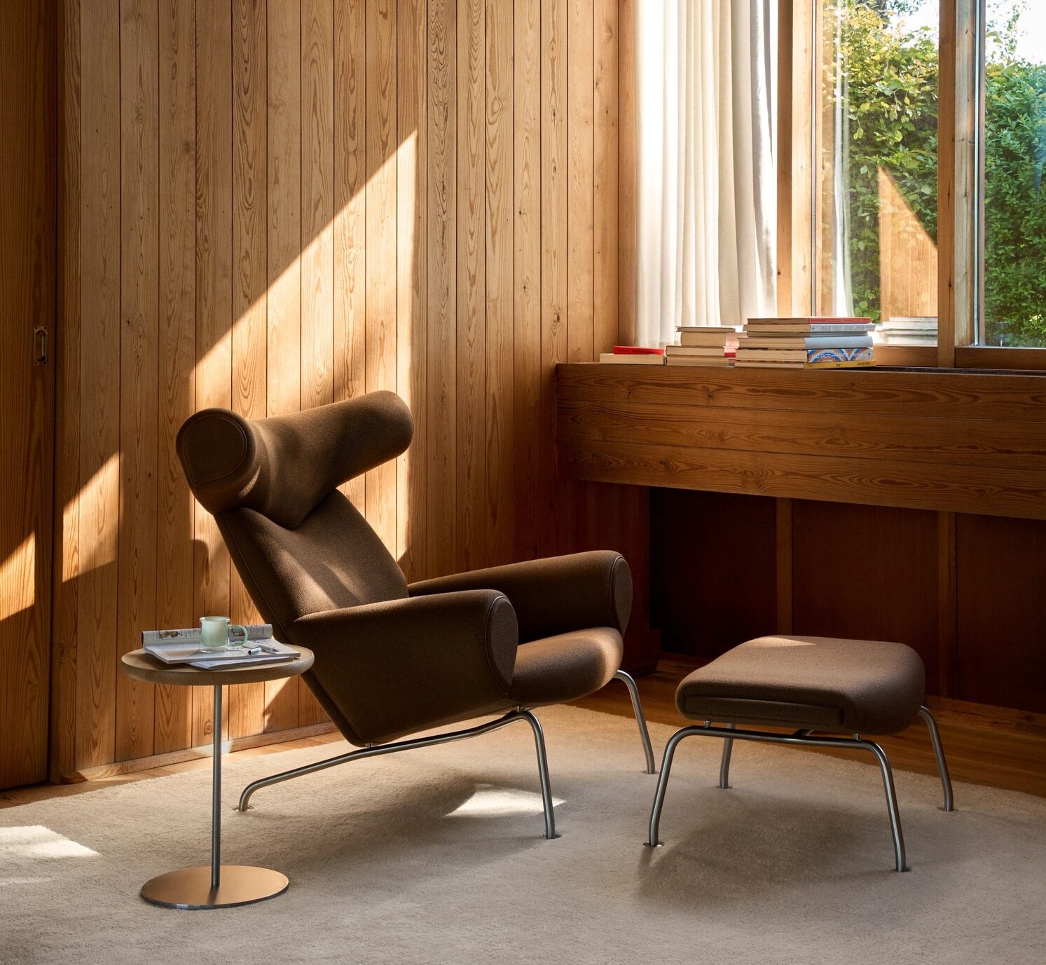 Fredericia WEGNER OX CHAIR lounge chair and ottoman - Image 2