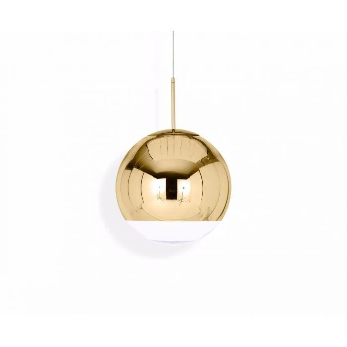 Tom Dixon MIRROR BALL LED pendant, gold, Ø 40 cm