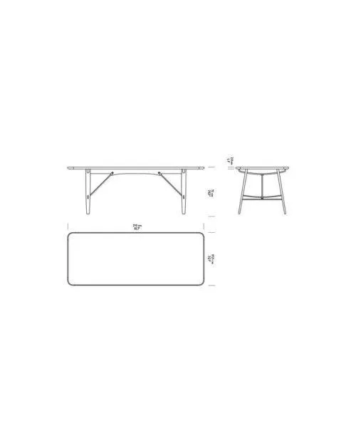 Carl Hansen BM1160 table, oiled oak / stainless steel - Image 5