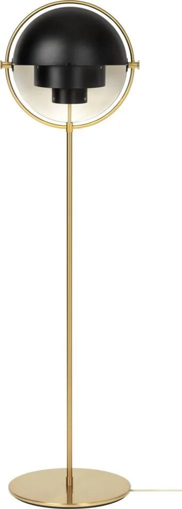 GUBI MULTI-LITE floor lamp, black/brass