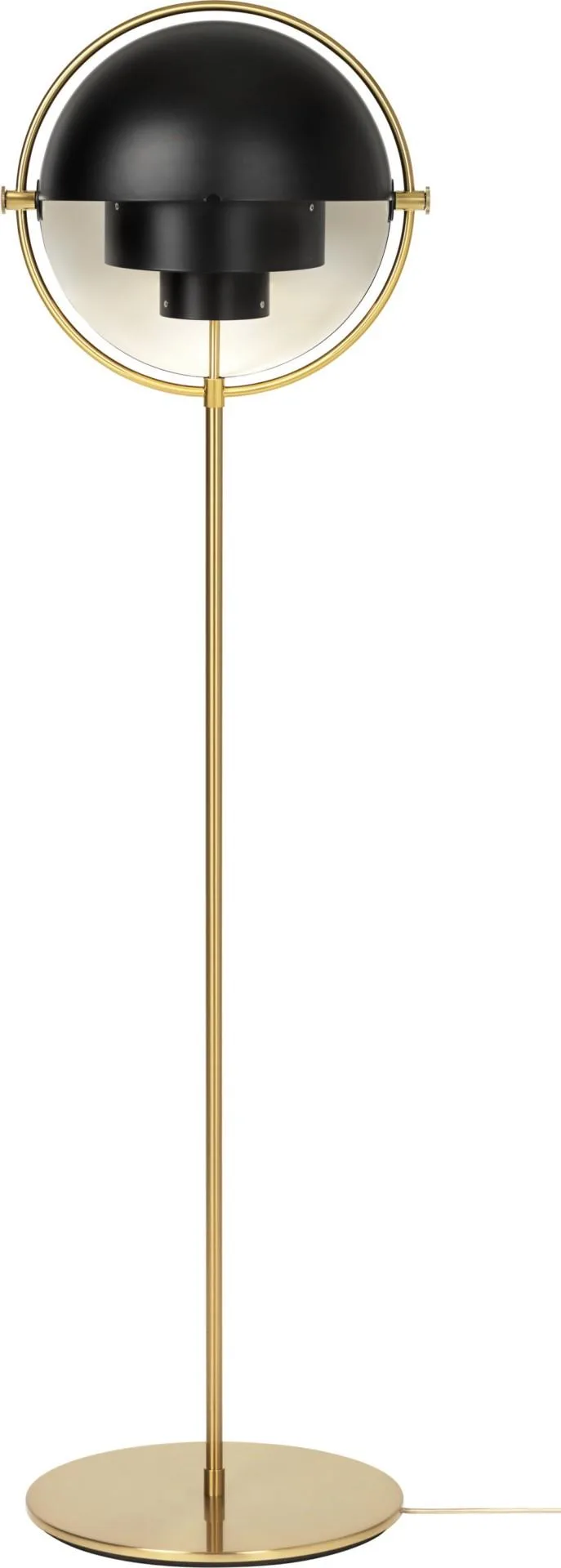 GUBI MULTI-LITE floor lamp, black/brass