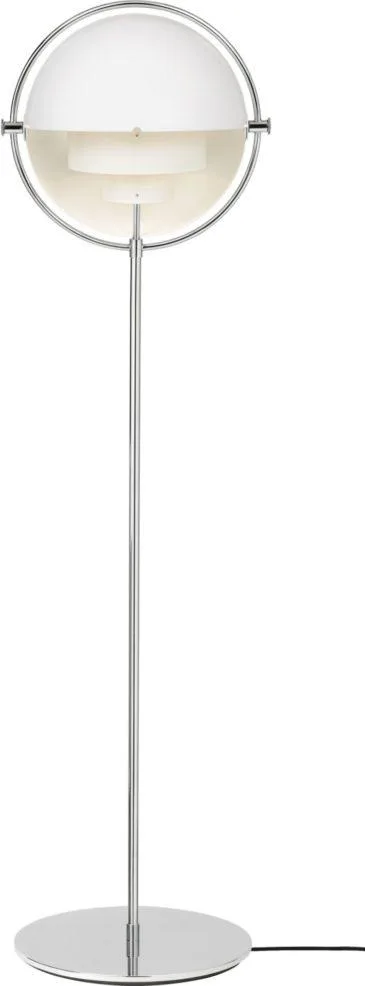 GUBI MULTI-LITE floor lamp, white/chrome