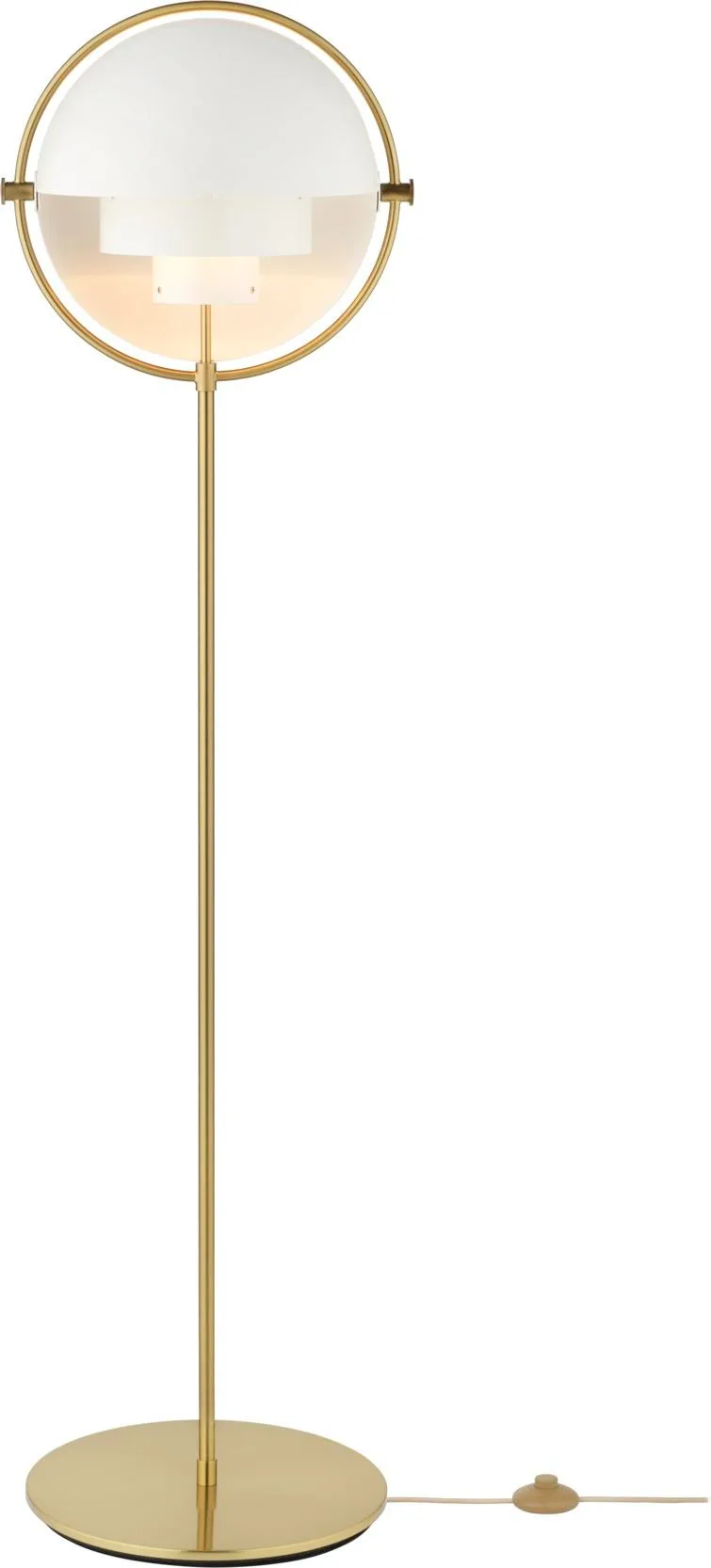 GUBI MULTI-LITE -lattiavalaisin, valkoinen/messinki - Image 2