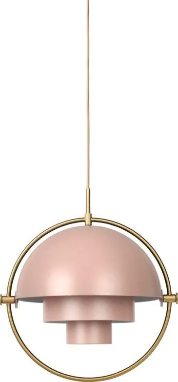 GUBI MULTI-LITE pendant, pink/brass