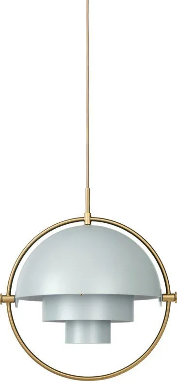 GUBI MULTI-LITE pendant, light grey/brass