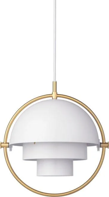 GUBI MULTI-LITE pendant small, white/brass
