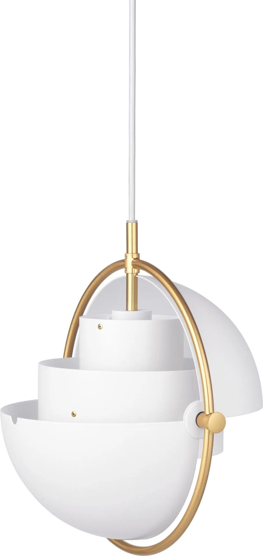 GUBI MULTI-LITE pendant small, white/brass - Image 2
