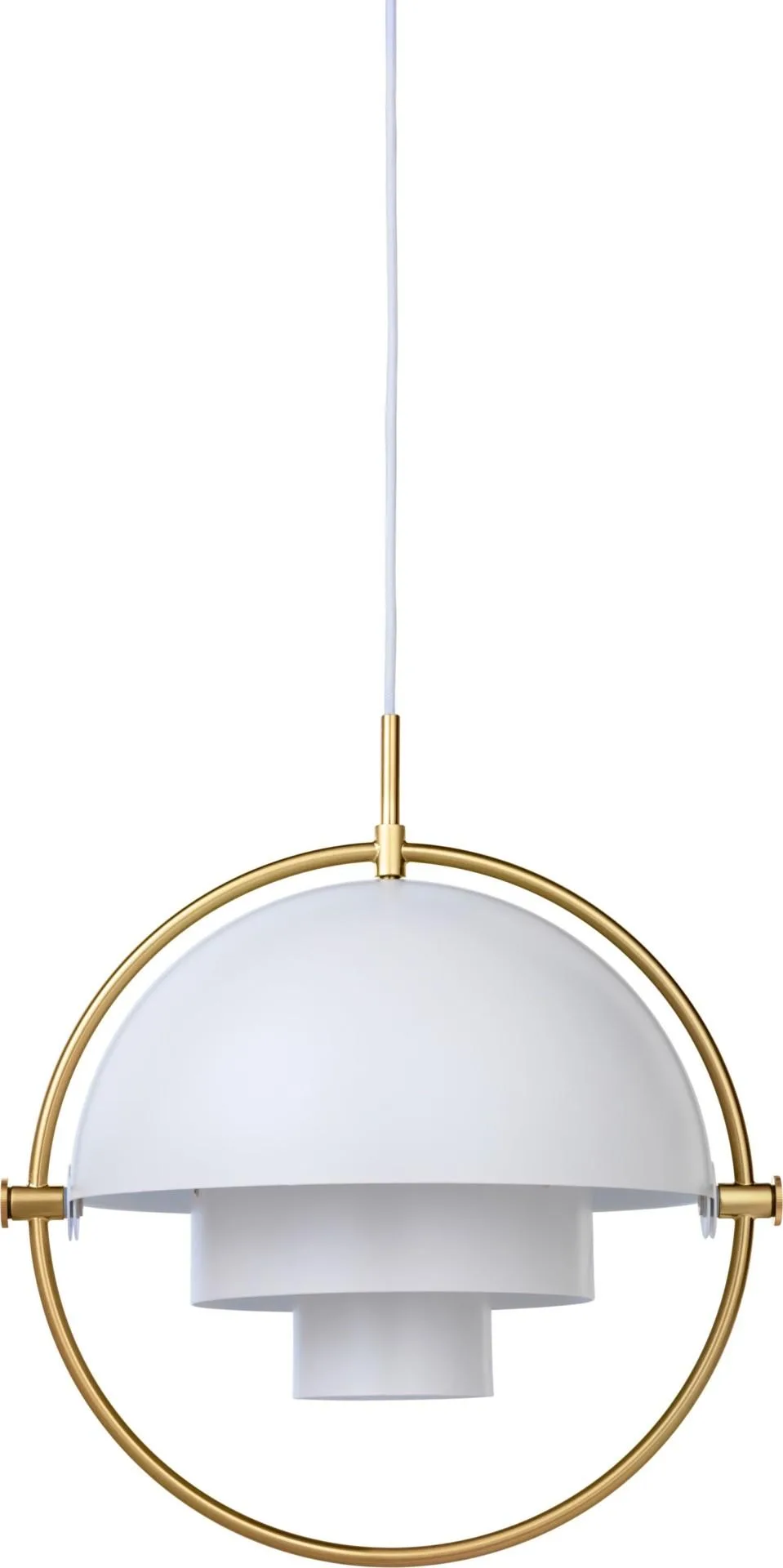 GUBI MULTI-LITE pendant, white/brass