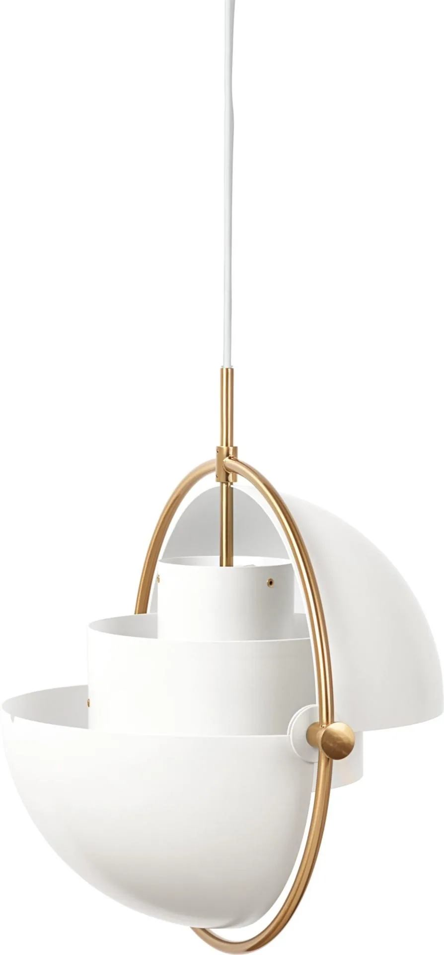 GUBI MULTI-LITE pendant, white/brass - Image 2