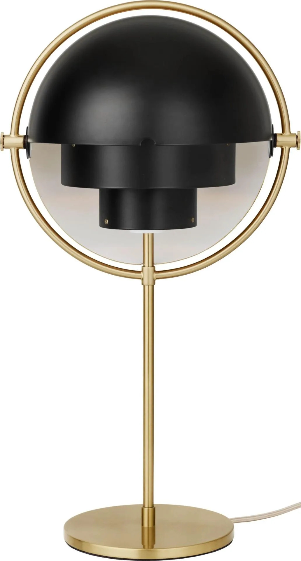 GUBI MULTI-LITE table lamp, black/brass