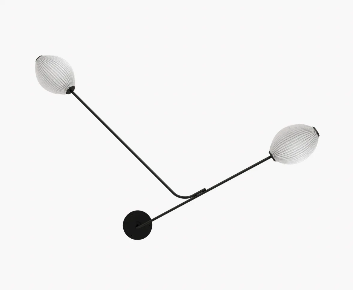 GUBI SATELLITE wall lamp, white