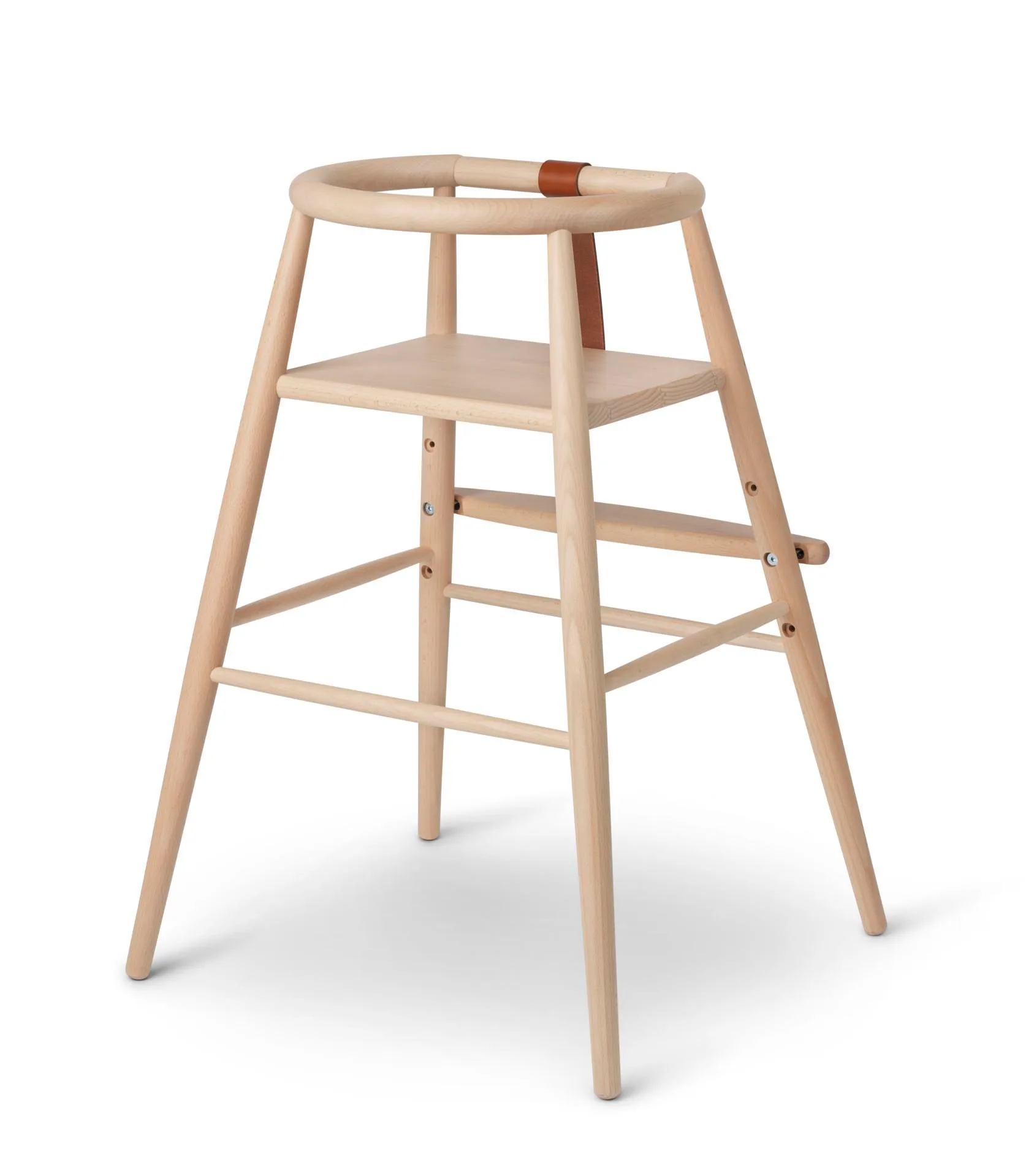 Carl Hansen ND54 high chair, lacquered beech / leather - Image 2