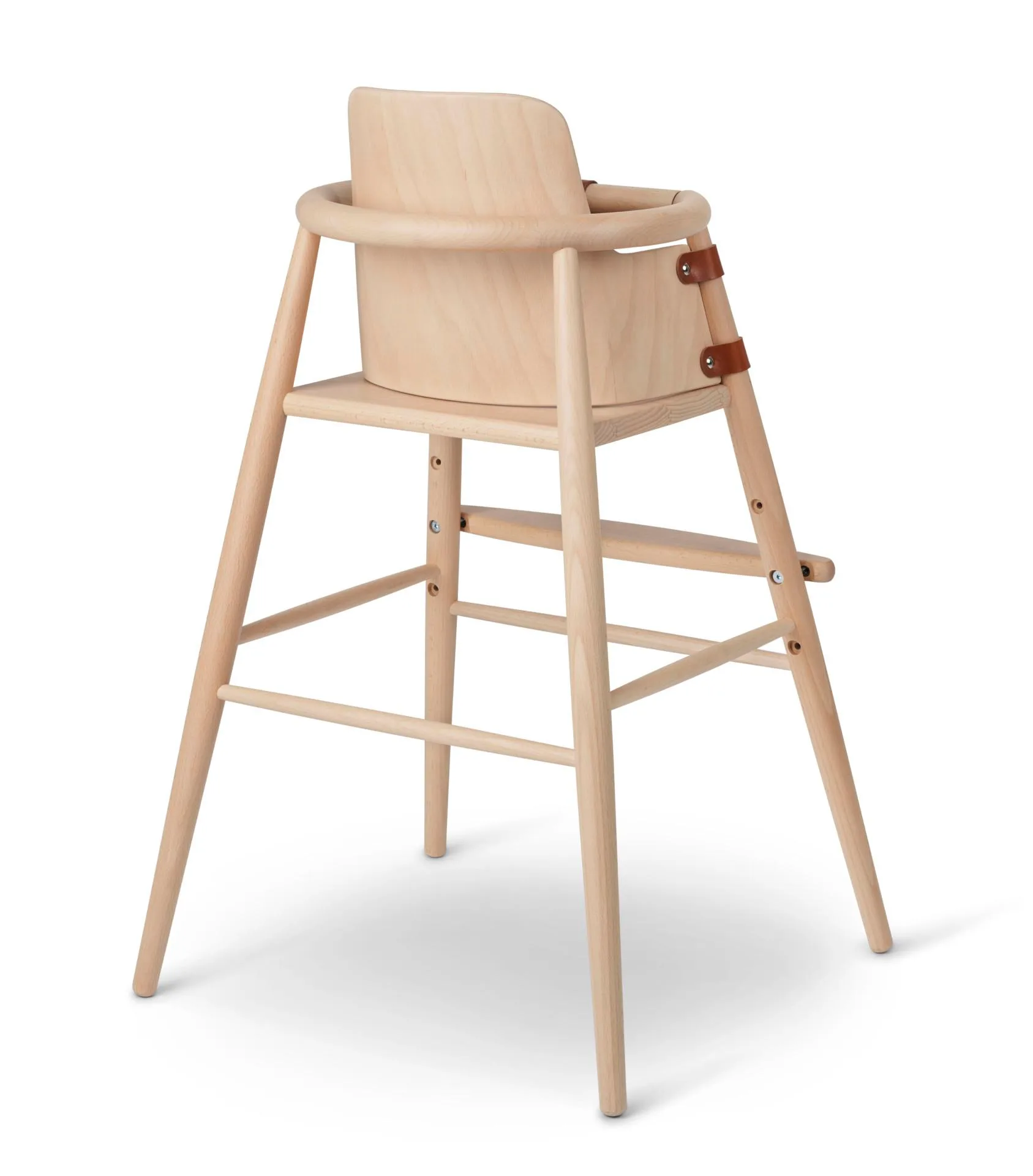 Carl Hansen ND54 high chair, lacquered beech / leather - Image 7