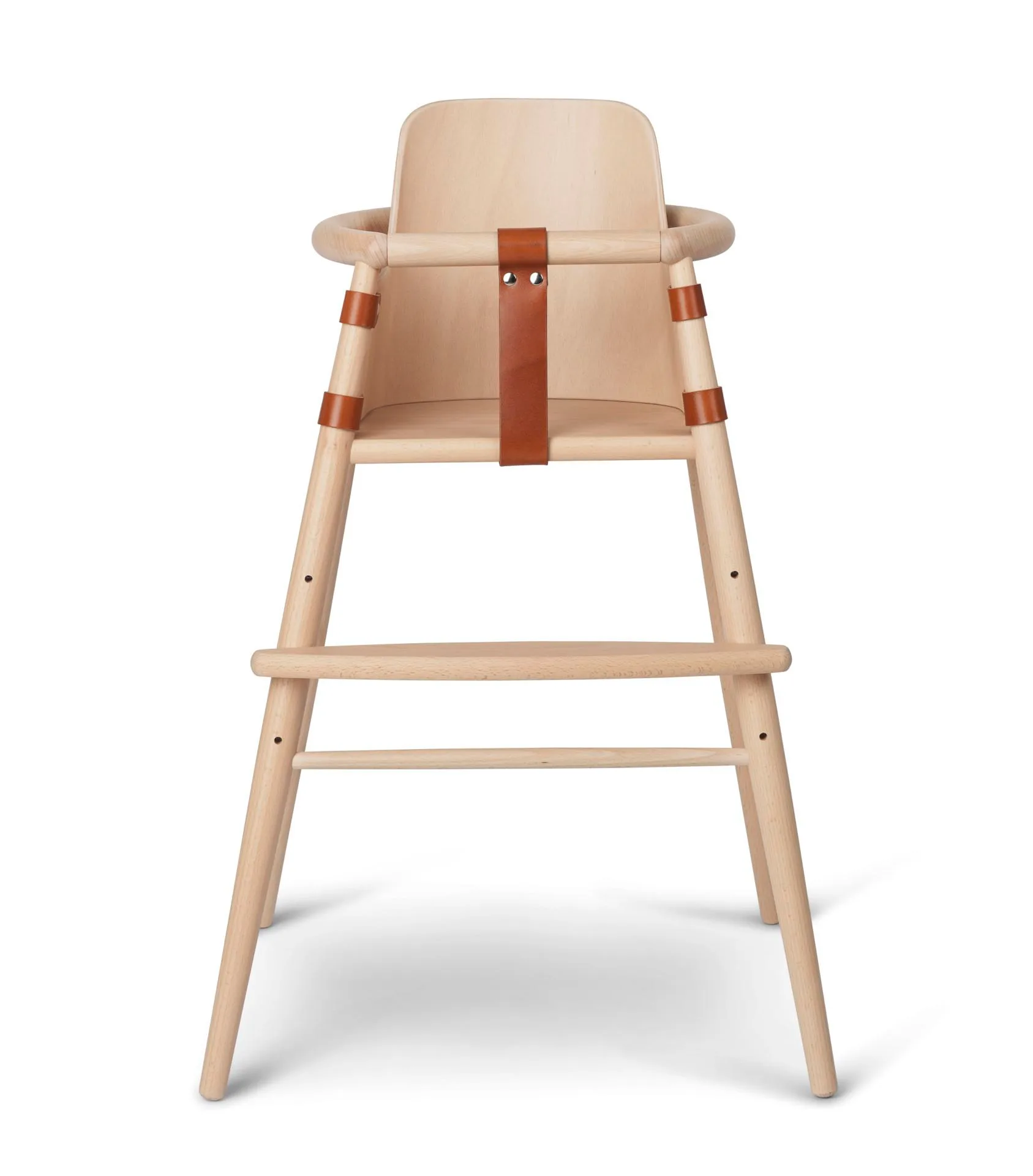 Carl Hansen ND54 high chair, lacquered beech / leather - Image 6