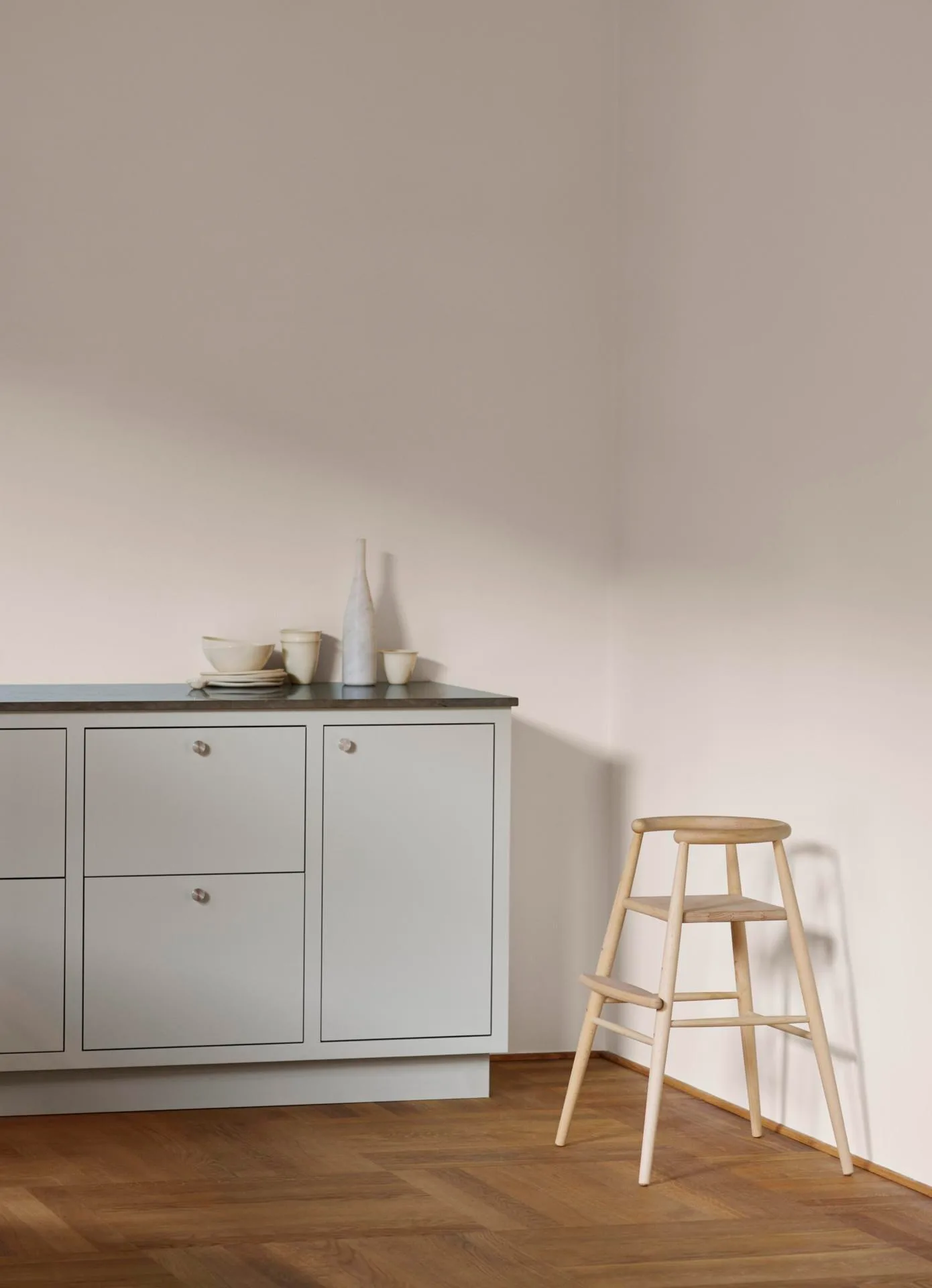 Carl Hansen ND54 high chair, lacquered beech / leather - Image 5