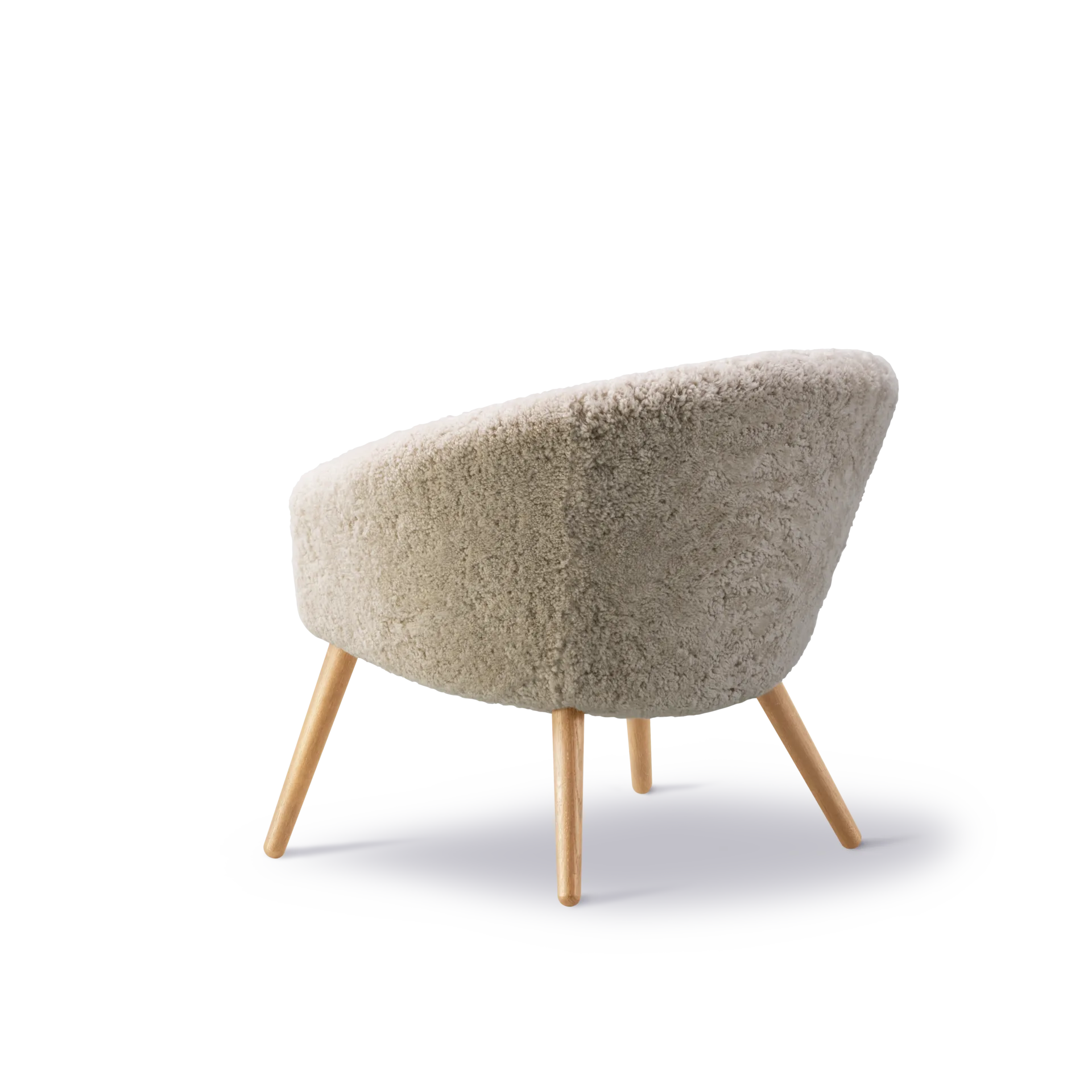 Fredericia DITZEL Lounge chair, moonlight sheepskin/lacquered oak - Image 2