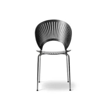Fredericia TRINIDAD chair, black/chrome