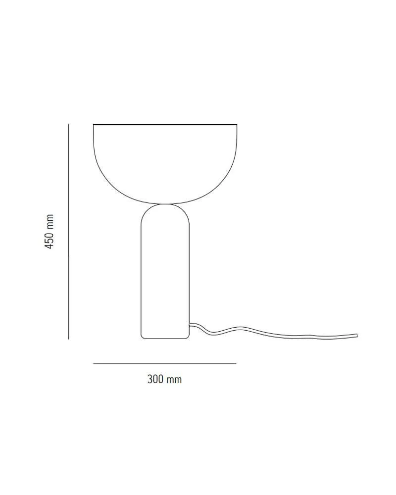 New Works KIZU -pöytävalaisin, iso, harmaa - Image 2