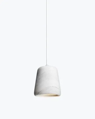 New Works MATERIAL -riippuvalaisin, valkoinen marmori
