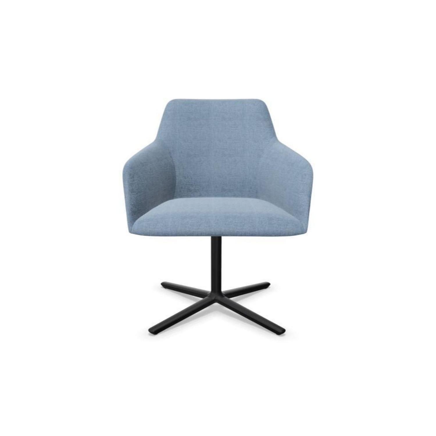 Andreu World ALYA armchair, swivel base, light blue/black SO1532