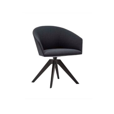 Andreu World BRANDY armchair, dark grey/black beech SO2997