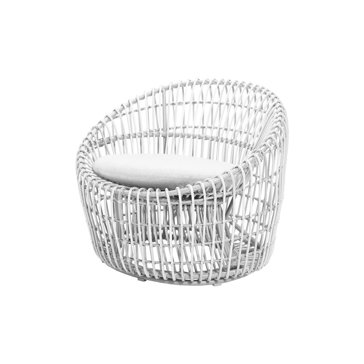 Cane-line NEST lounge chair, round, white