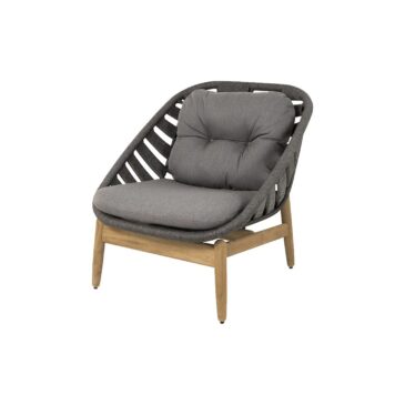 Cane-line STRINGTON -armchair, grey / dark grey / teak