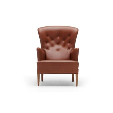 Carl Hansen FH419 HERITAGE -nojatuoli, ruskea nahka/öljytty pähkinä