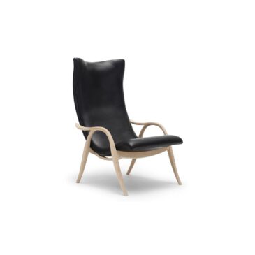 Carl Hansen FH429 SIGNATURE -nojatuoli, saippuoitu tammi/musta nahka