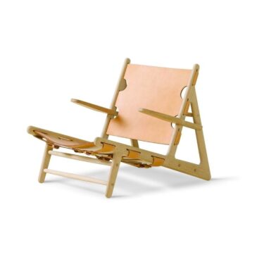 Fredericia THE HUNTING CHAIR, natural leather/soaped oak