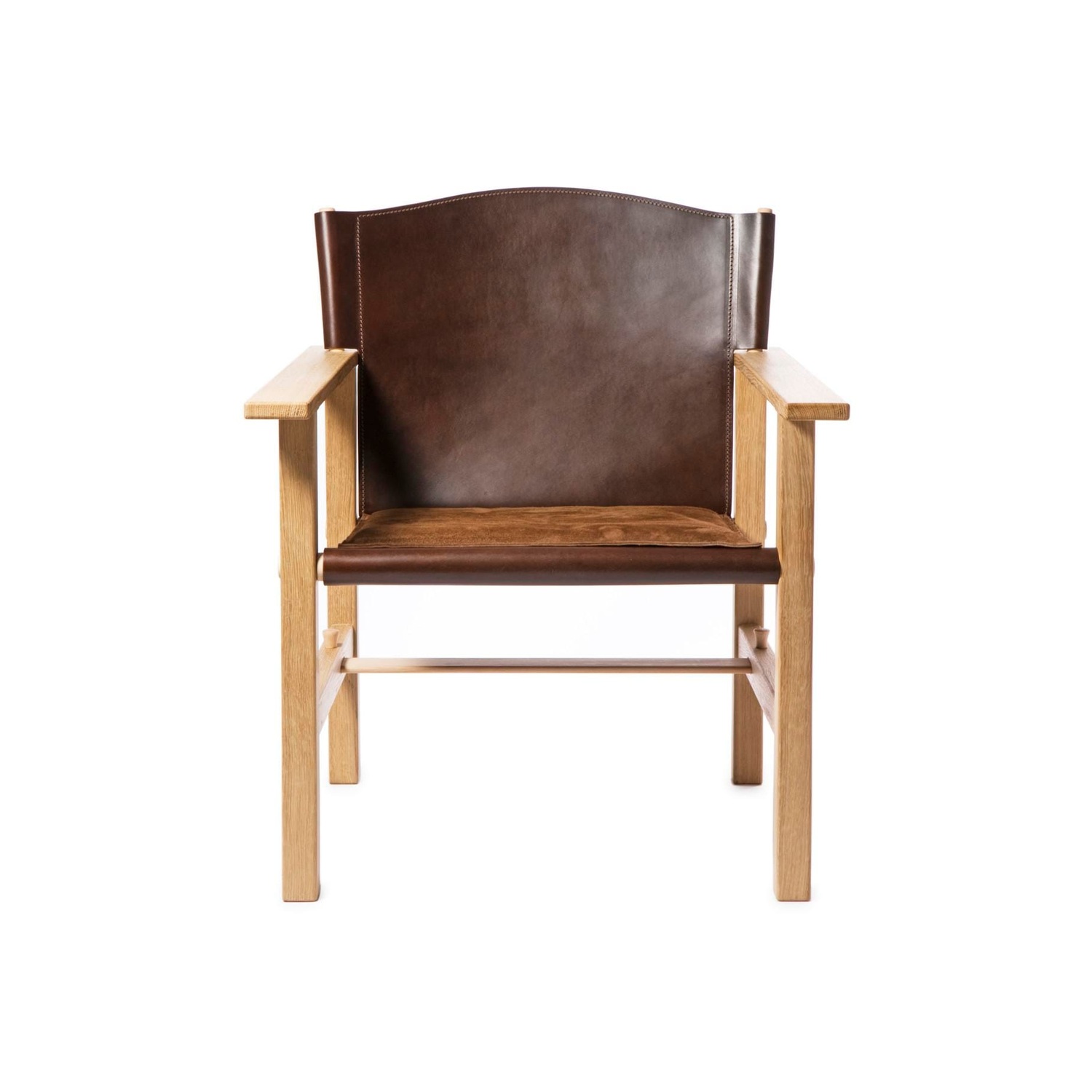 Gärsnäs FERDINAND easy chair, oak/dark brown leather