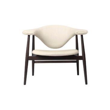 GUBI MASCULO lounge chair, white / smoked oak
