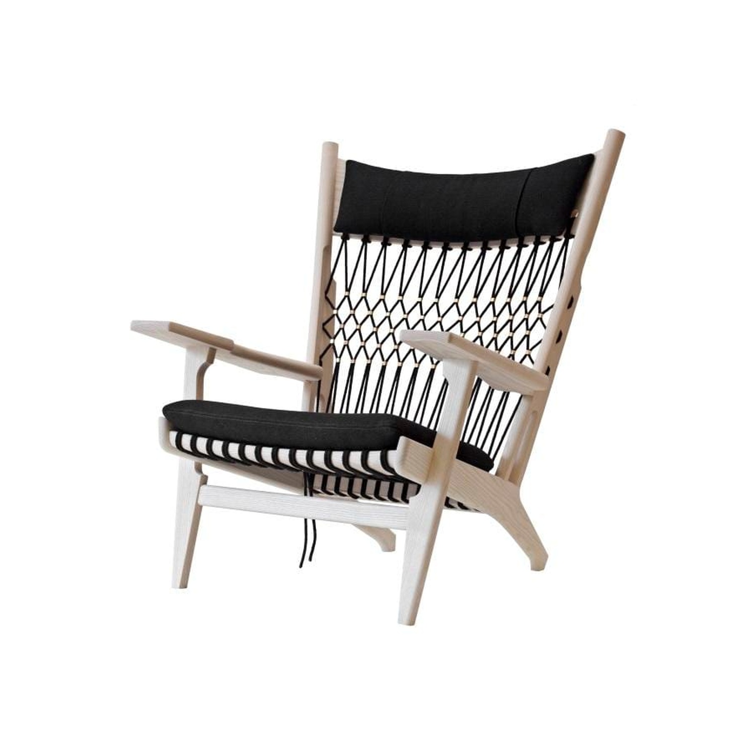 PP Møbler PP129 WEB easy chair, soaped oak/black