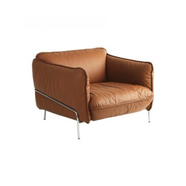 Swedese CONTINENTAL easy chair, cognac leather/chrome