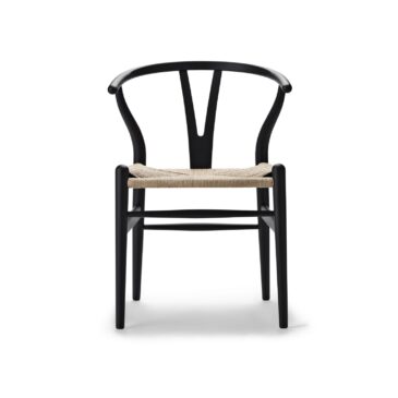 Carl Hansen & Søn CH24 WISHBONE -tuoli, musta (soft black) pyökki/luonnonvärinen paperinaru