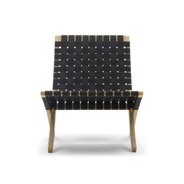 Carl Hansen & Søn MG501 CUBA -nojatuoli, musta satulavyöpunos/öljytty tammi