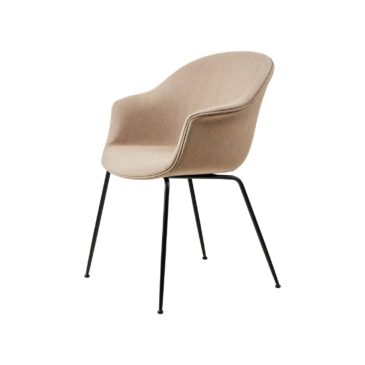 GUBI BAT-tuoli, Remix-kangas 233/musta metalli