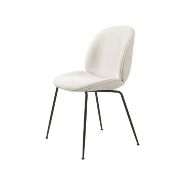 GUBI BEETLE-tuoli, Light Bouclé -kangas 001/musta metalli