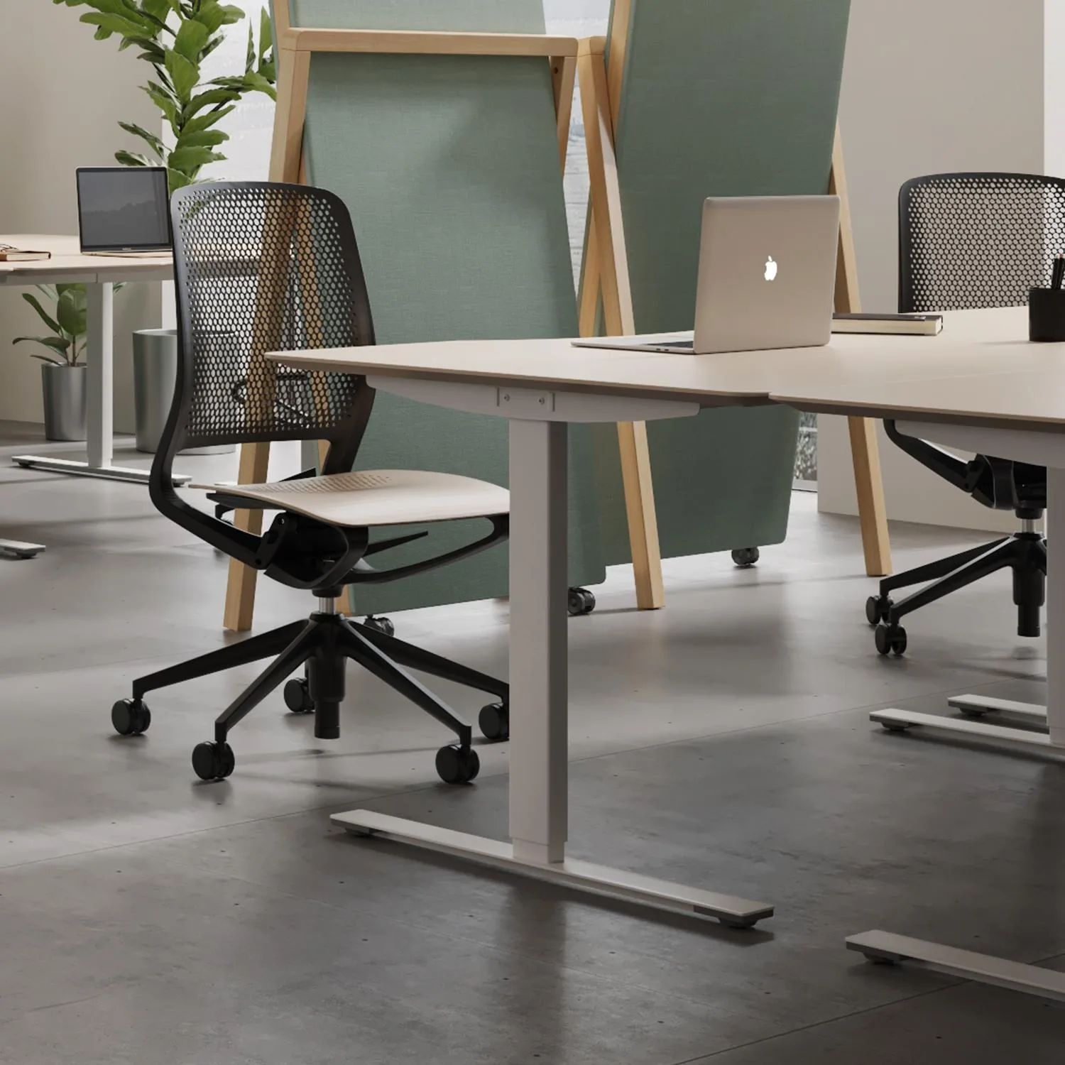 Dencon DELTA electric table 160x80 cm, white - Image 3