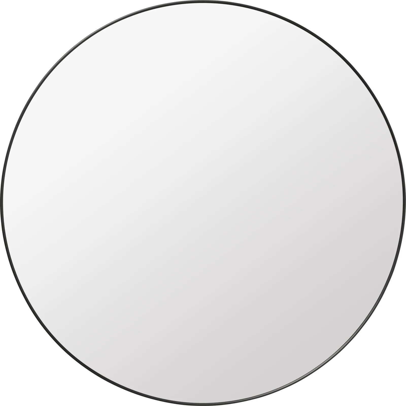 GUBI wall mirror, round, black brass