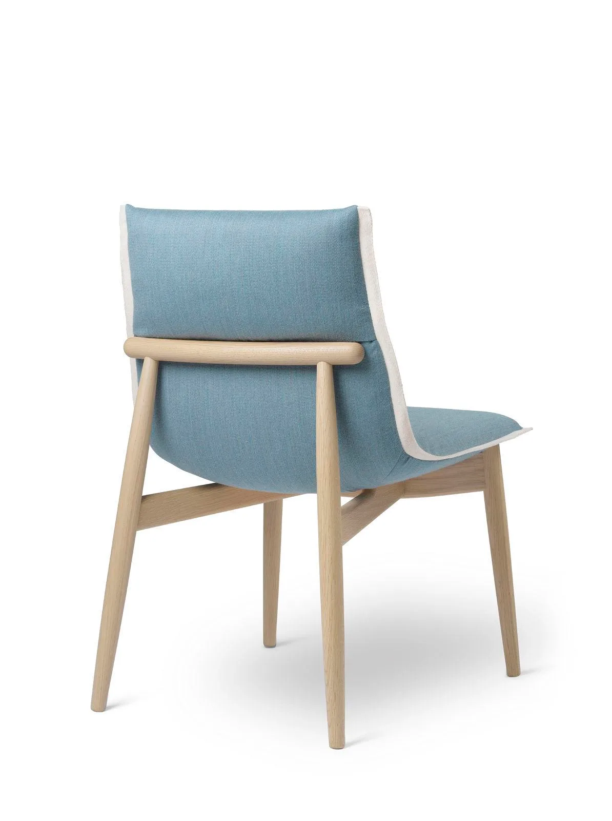 Carl Hansen E004 EMBRACE chair, white oiled oak / fabric upholstery - Image 2