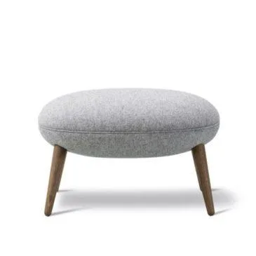 Fredericia SWOON ottoman, grey/smoked oak