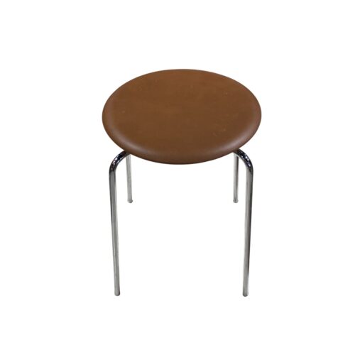 Fritz Hansen DOT-jakkara, pähkinänruskea nahka/kromi, outlet