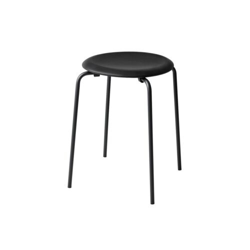 Fritz Hansen DOT-jakkara, musta nahka/musta, outlet