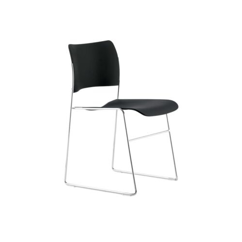 HOWE 40/4-tuoli, musta muovi/kromi, outlet