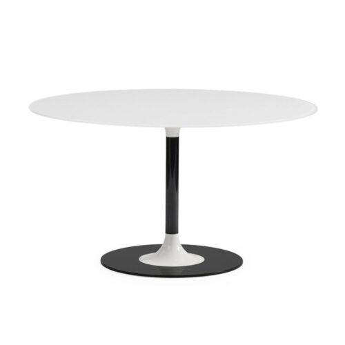 Kartell THIERRY XXL-ruokapöytä Ø130cm, valkomusta, outlet