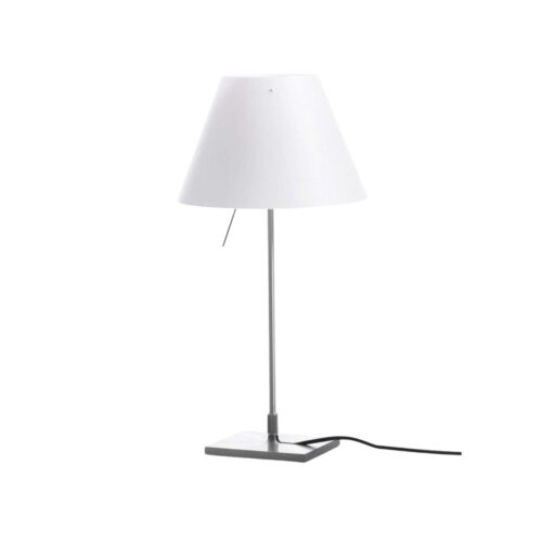 Luceplan COSTANZA-pöytävalaisin (2kpl jäljellä), alumiini/valkoinen, outlet