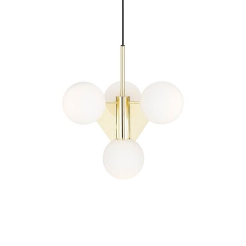 Tom Dixon PLANE SHORT CHANDELIER -kattovalaisin (2kpl jäljellä), messinki/opaalilasi, outlet