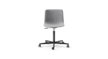 Fredericia PATO office chair, grey/black, fully upholstered